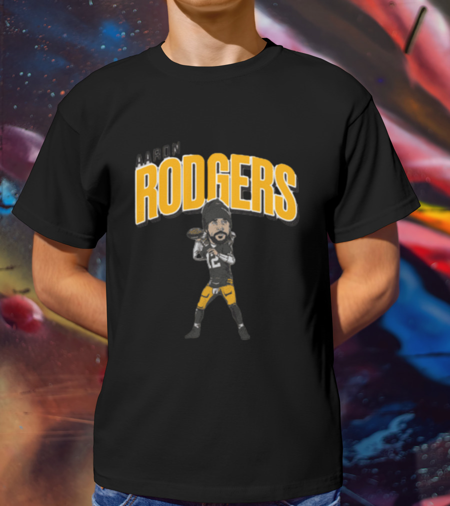 Aaron Rodgers Caricature Football Player T-Shirt
