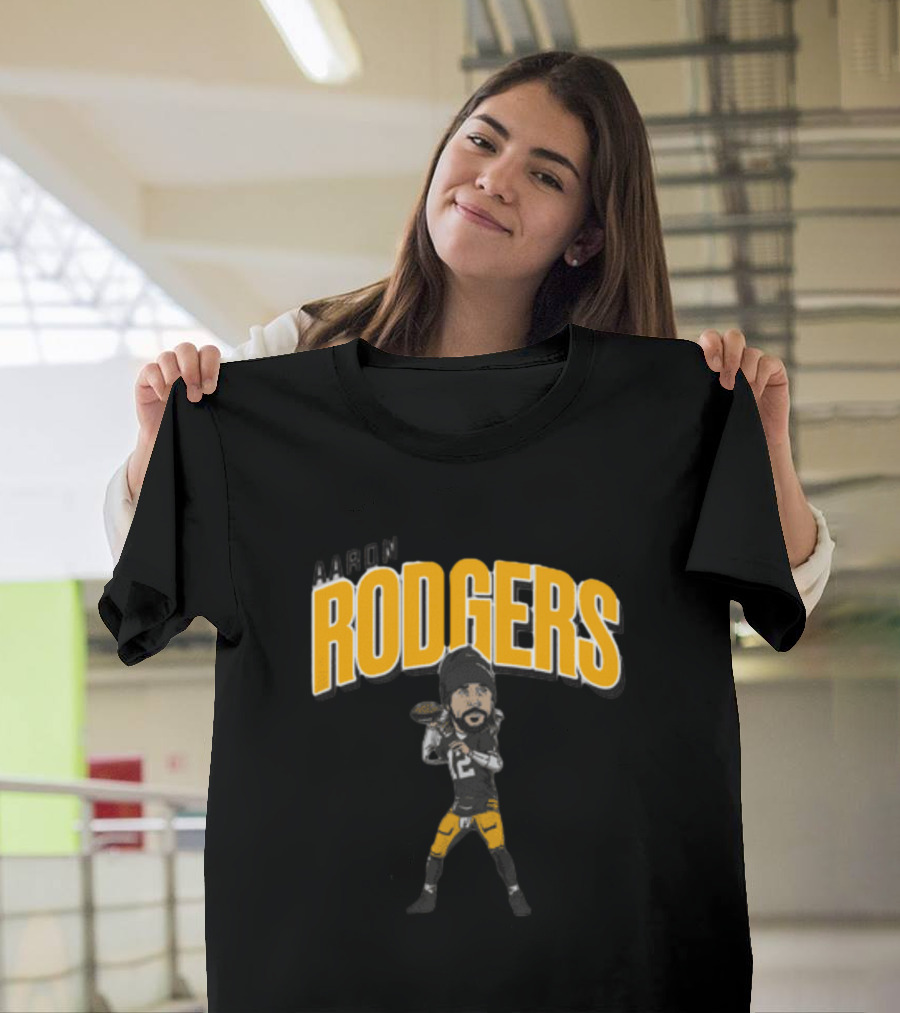 Aaron Rodgers Caricature Football Player T-Shirt
