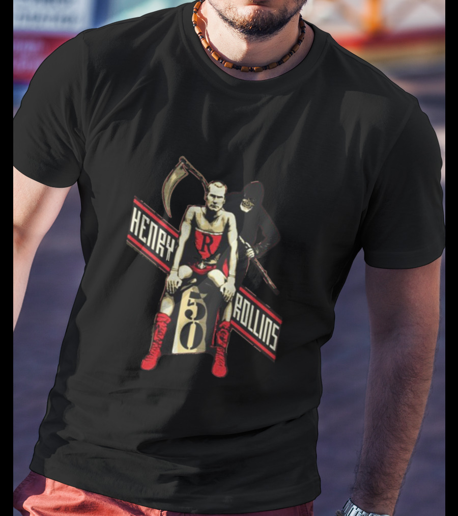 Henry Rollins Reaper 50 Red Boots T-Shirt