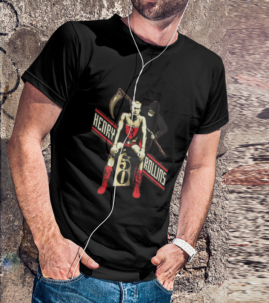 Henry Rollins Reaper 50 Red Boots T-Shirt