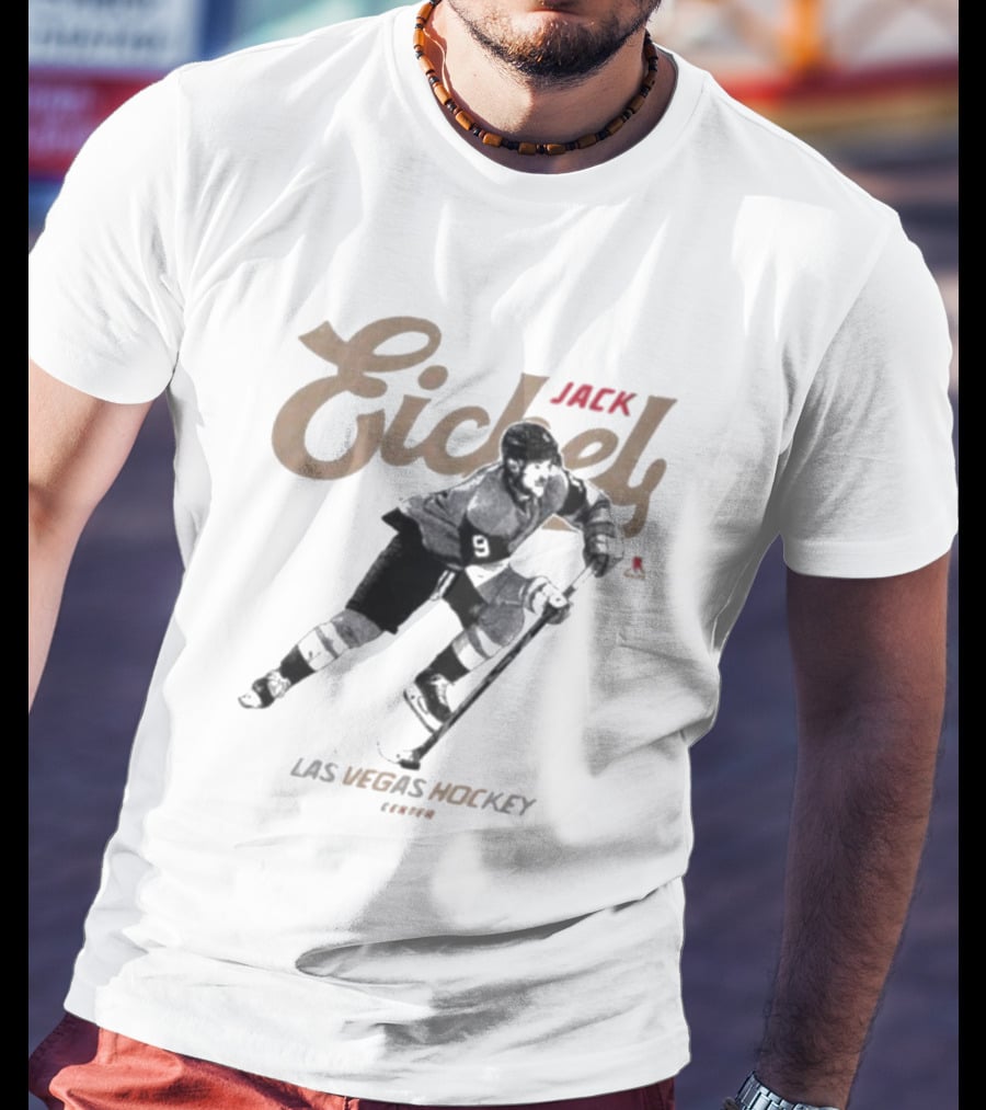 Jack Eichel Las Vegas Hockey Player Action T-Shirt