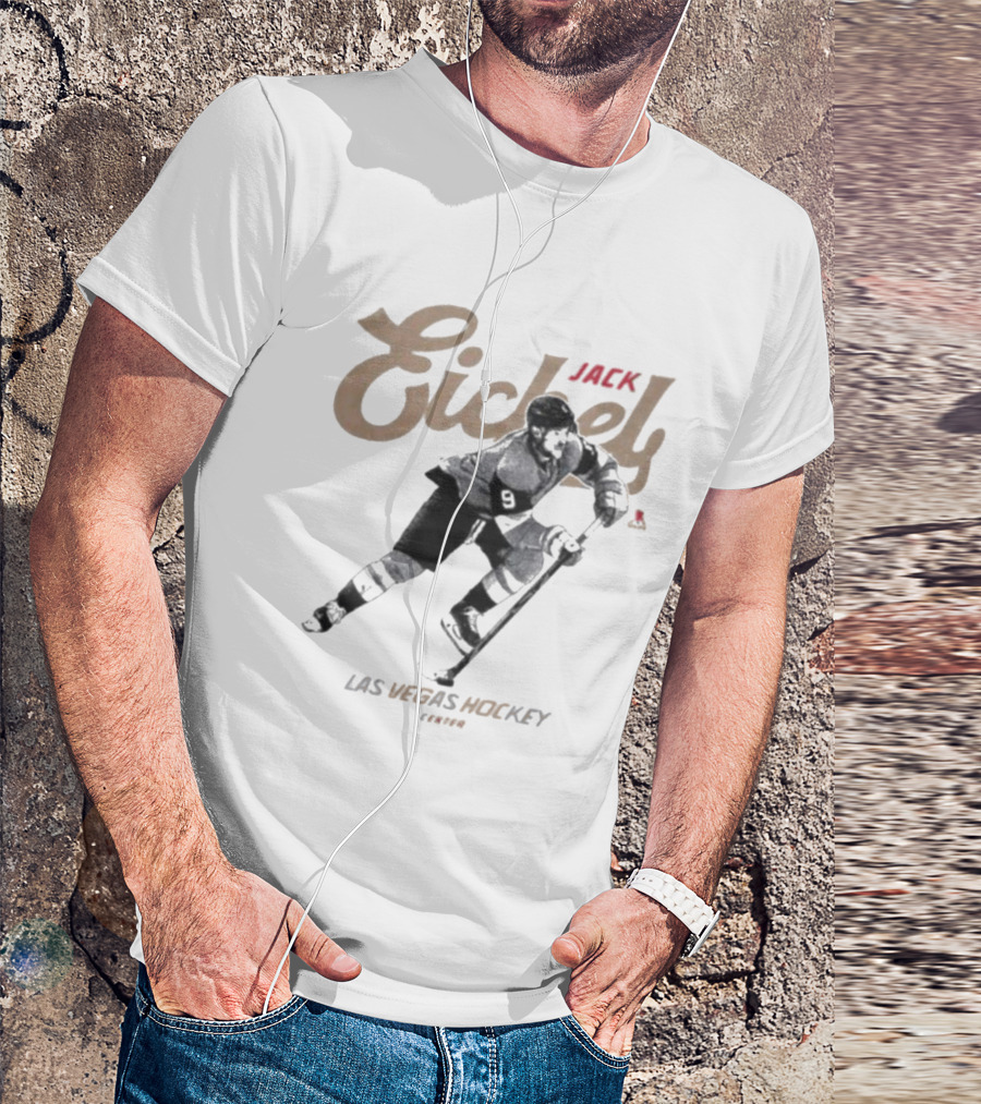 Jack Eichel Las Vegas Hockey Player Action T-Shirt