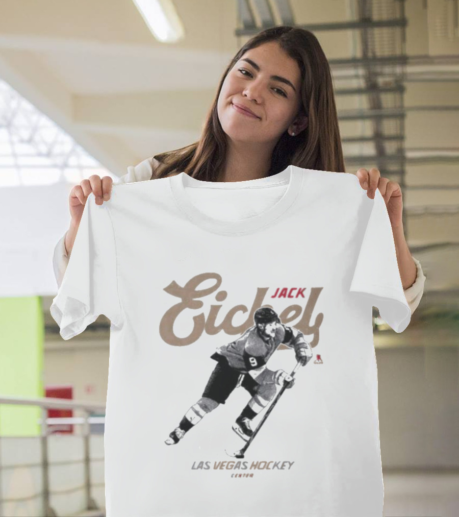 Jack Eichel Las Vegas Hockey Player Action T-Shirt