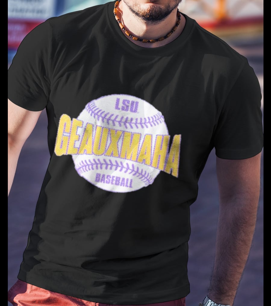 LSU Tigers GEAUXMAHA Baseball T-Shirt