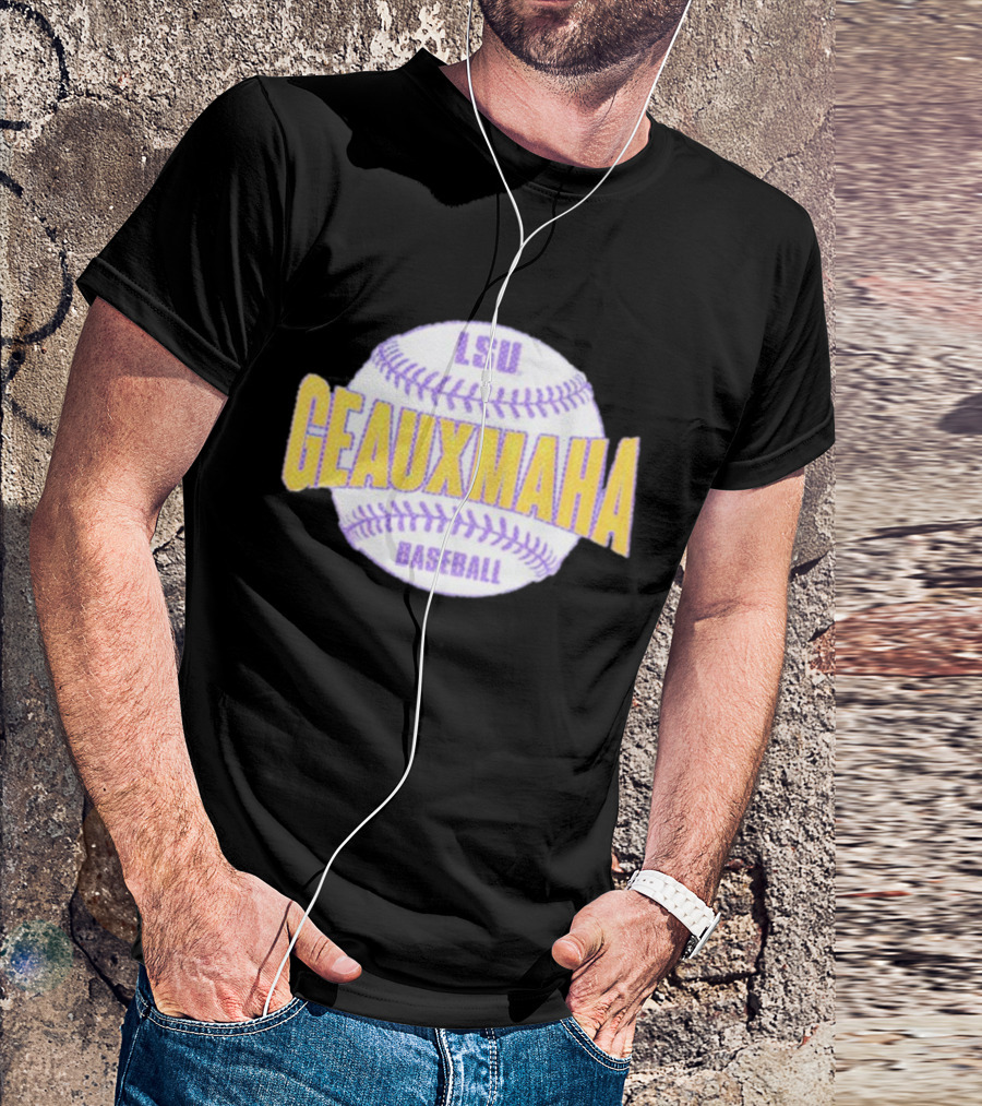 LSU Tigers GEAUXMAHA Baseball T-Shirt
