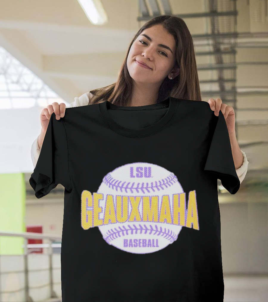 LSU Tigers GEAUXMAHA Baseball T-Shirt