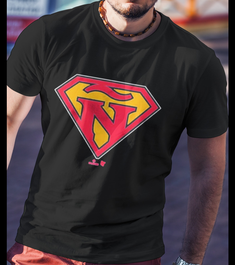 Ronald Acuña Jr Super Ñ Red And Yellow Superman T-Shirt