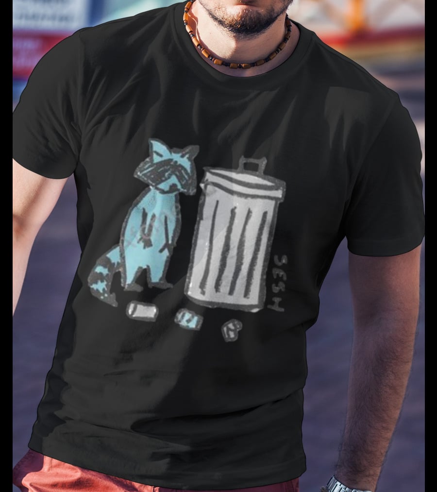 TeamSESH Kids Garbage Raccoon Trash Bin SESH T-Shirt