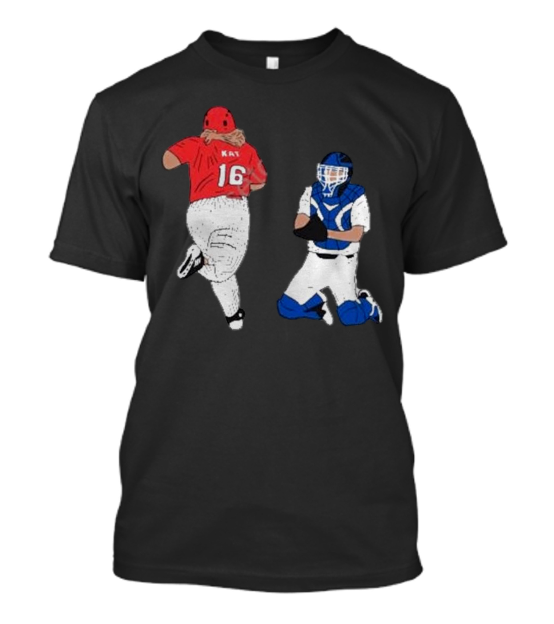 Adeline Sandridge Go Truck 'Em Kay 16 Baseball Action Scene T-Shirt