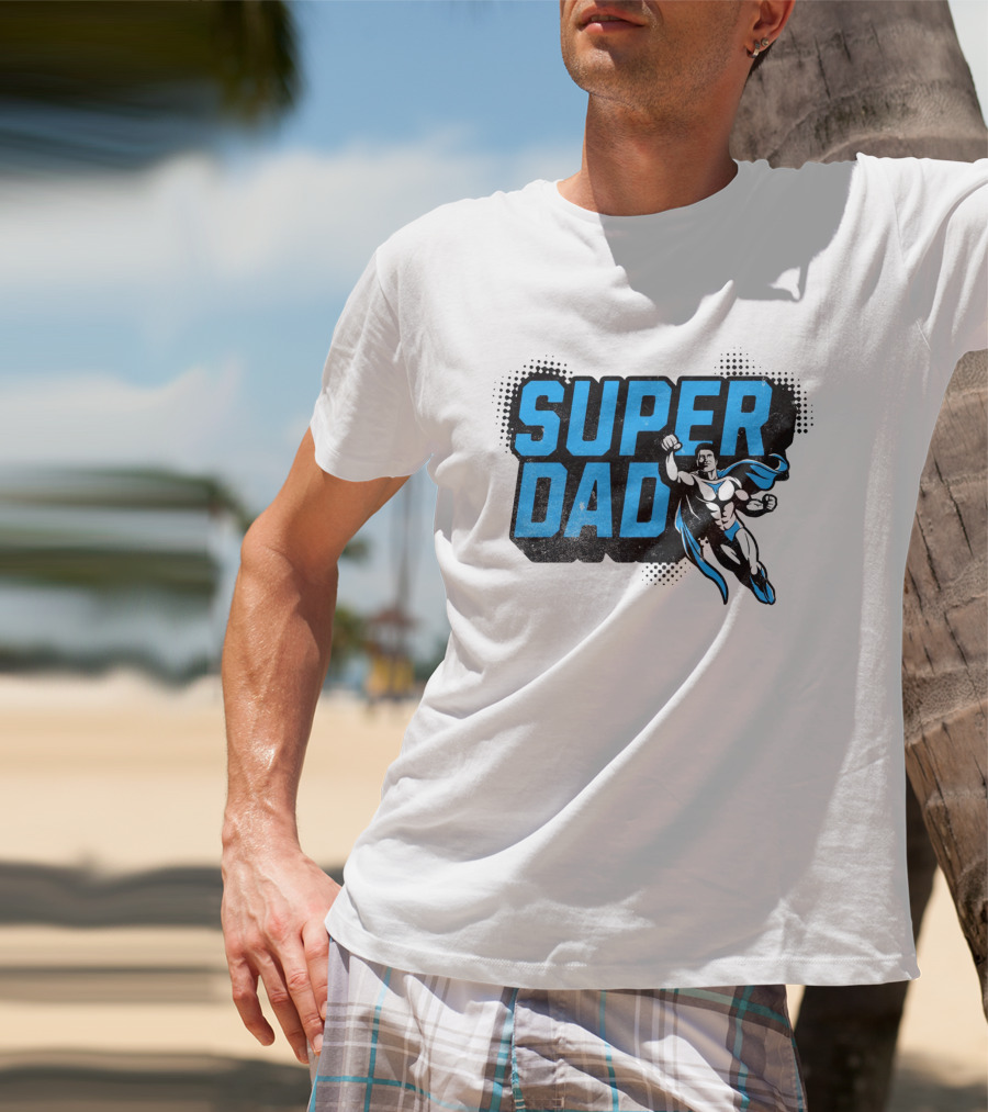 SUPER DAD Superhero Flying Father's Day Hero Gift T-Shirt