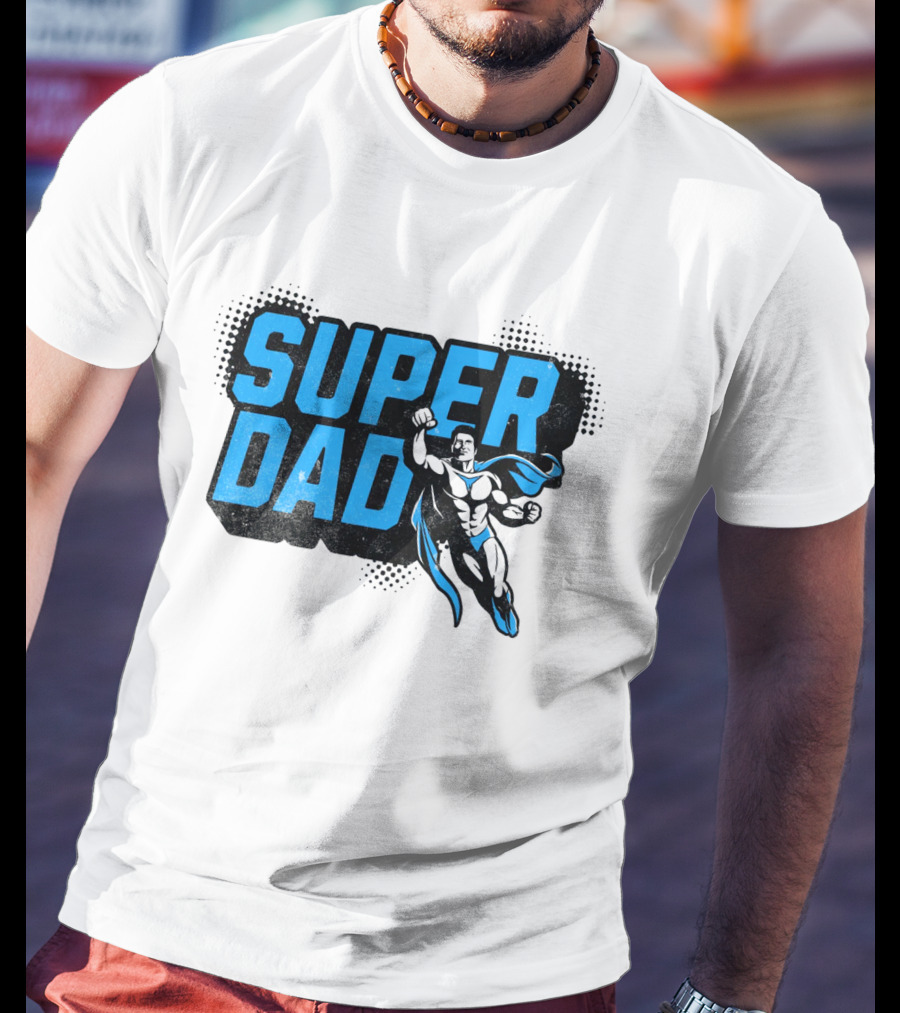 SUPER DAD Superhero Flying Father's Day Hero Gift T-Shirt