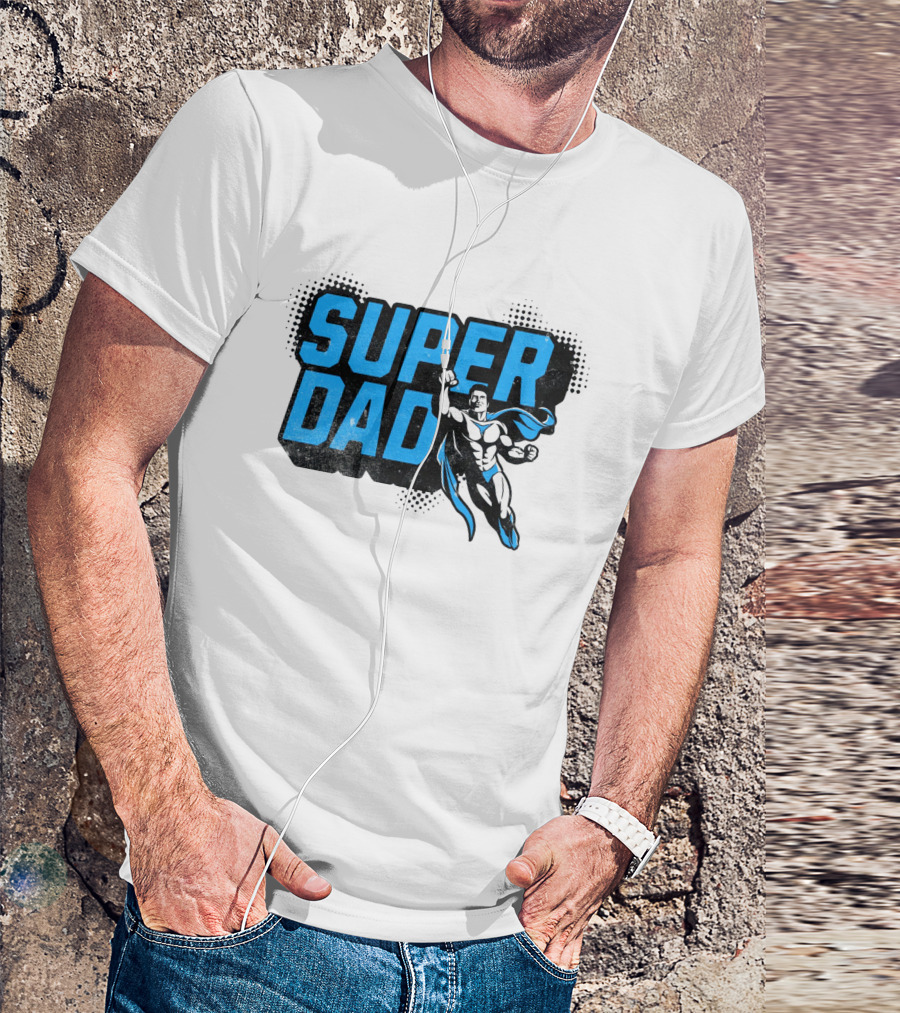 SUPER DAD Superhero Flying Father's Day Hero Gift T-Shirt