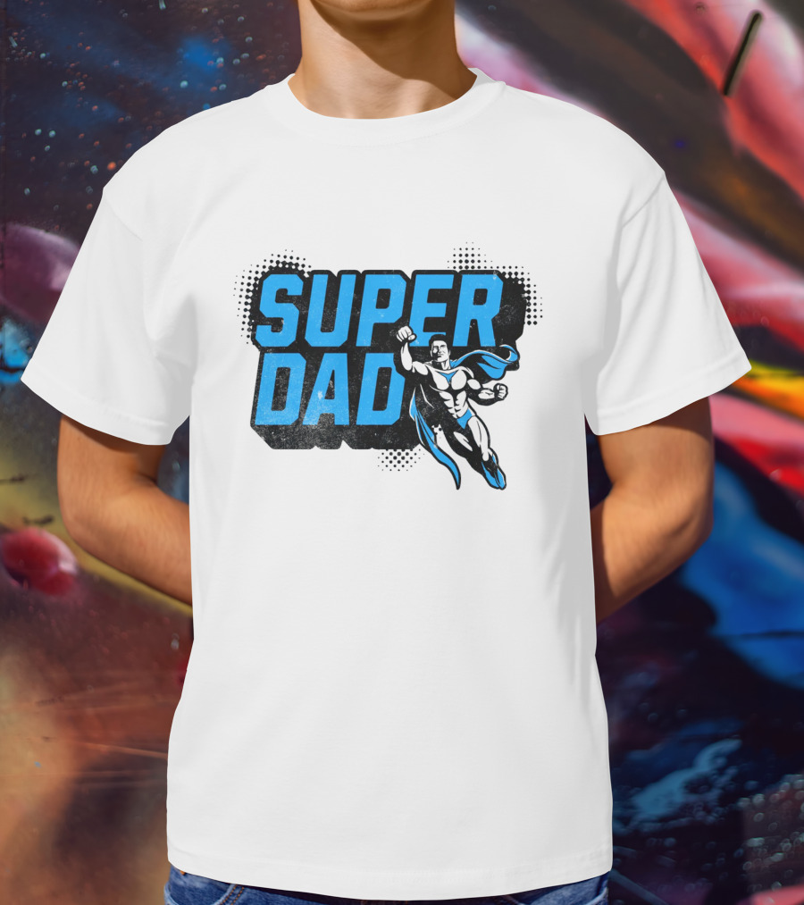 SUPER DAD Superhero Flying Father's Day Hero Gift T-Shirt