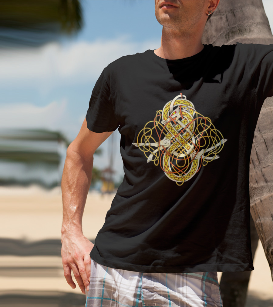 Dargon Celtic Knotwork Serpent T-Shirt