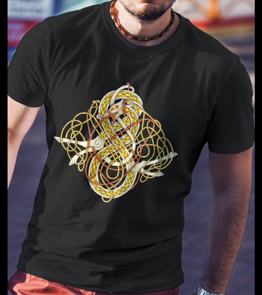 Dargon Celtic Knotwork Serpent T-Shirt