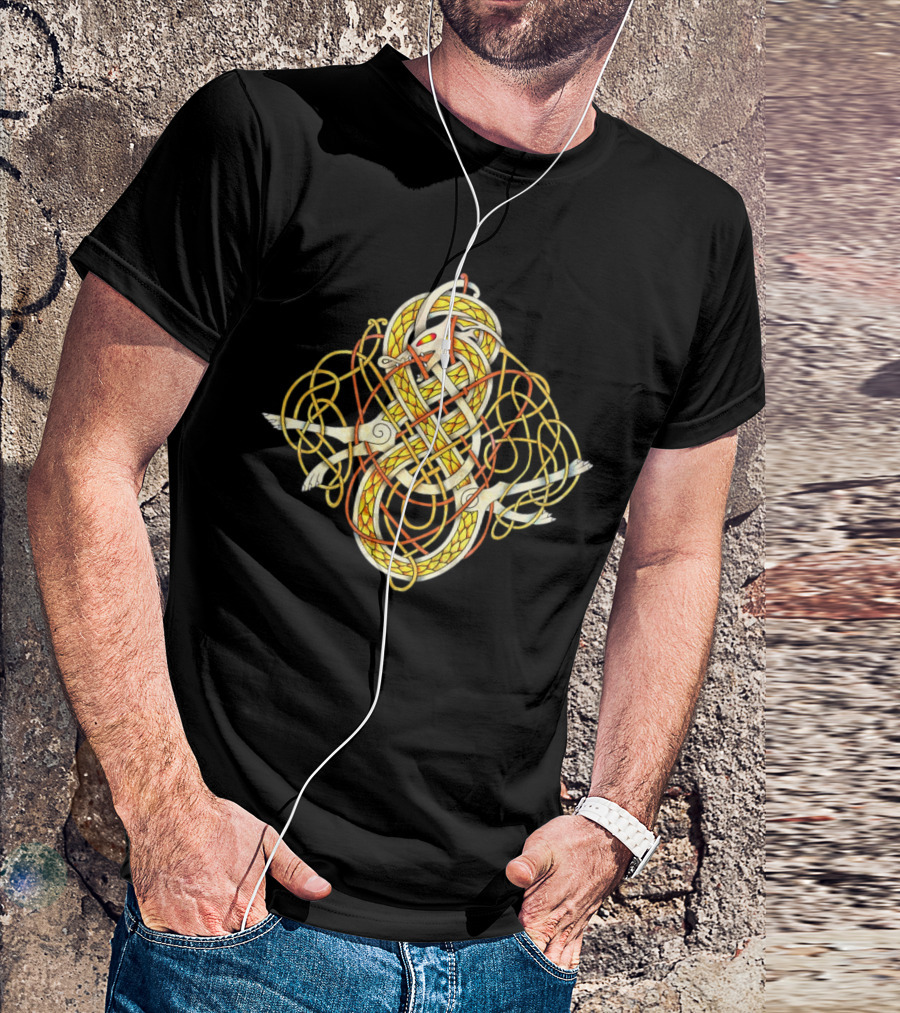 Dargon Celtic Knotwork Serpent T-Shirt
