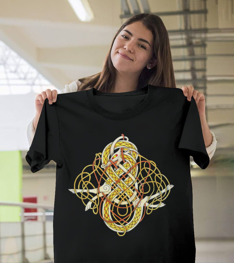 Dargon Celtic Knotwork Serpent T-Shirt