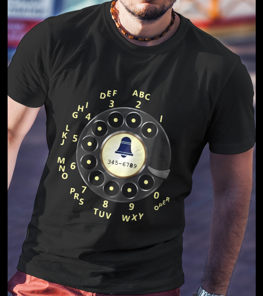 Rotary Dial Phone Nostalgia 345-6789 Retro T-Shirt