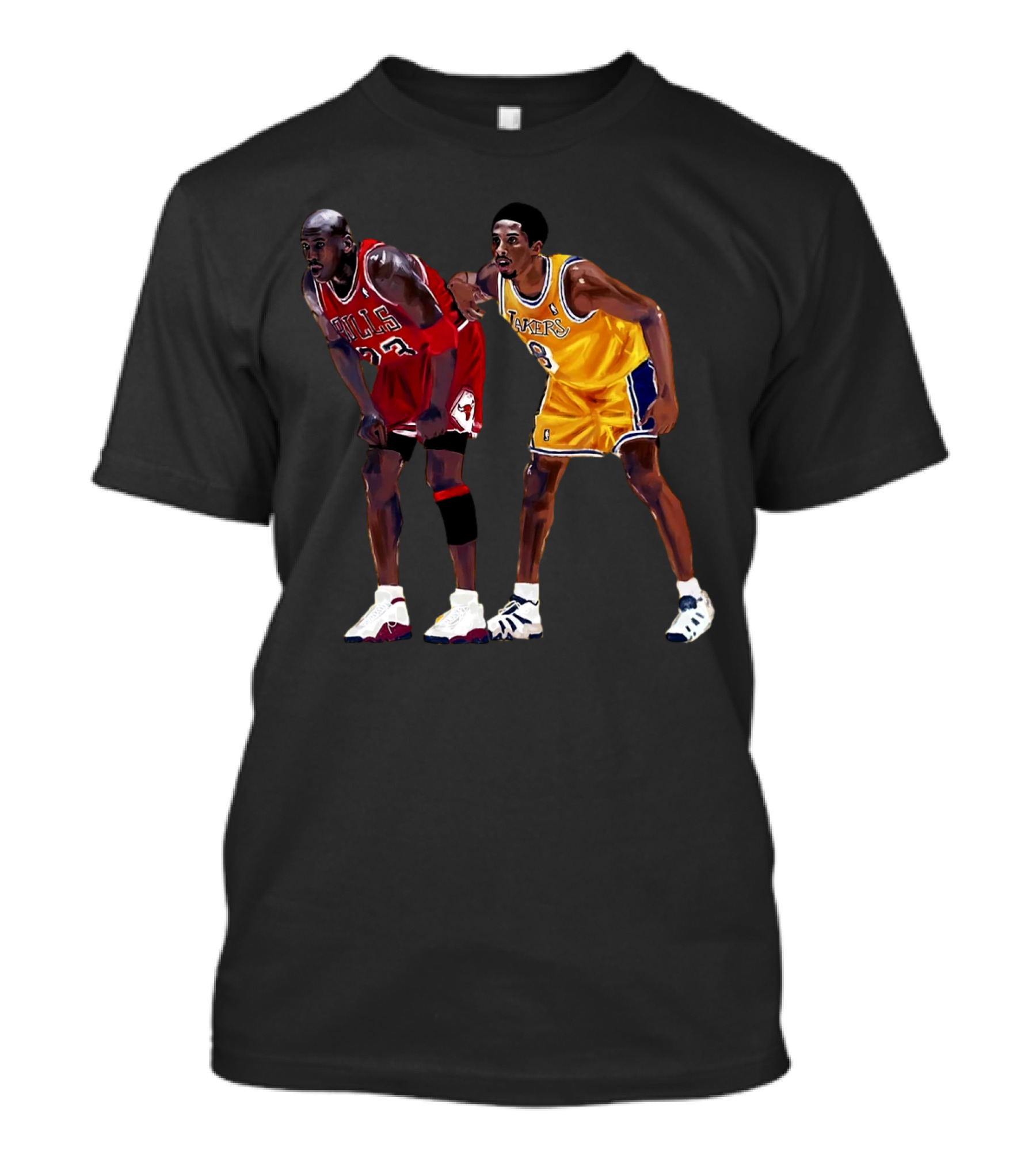 Bulls 23 Lakers 8 Iconic Basketball Legends T-Shirt