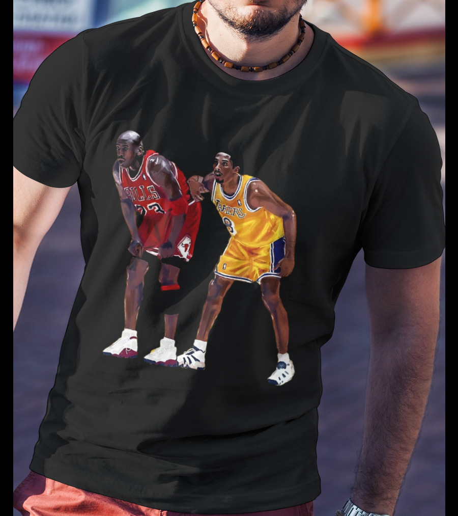 Bulls 23 Lakers 8 Iconic Basketball Legends T-Shirt