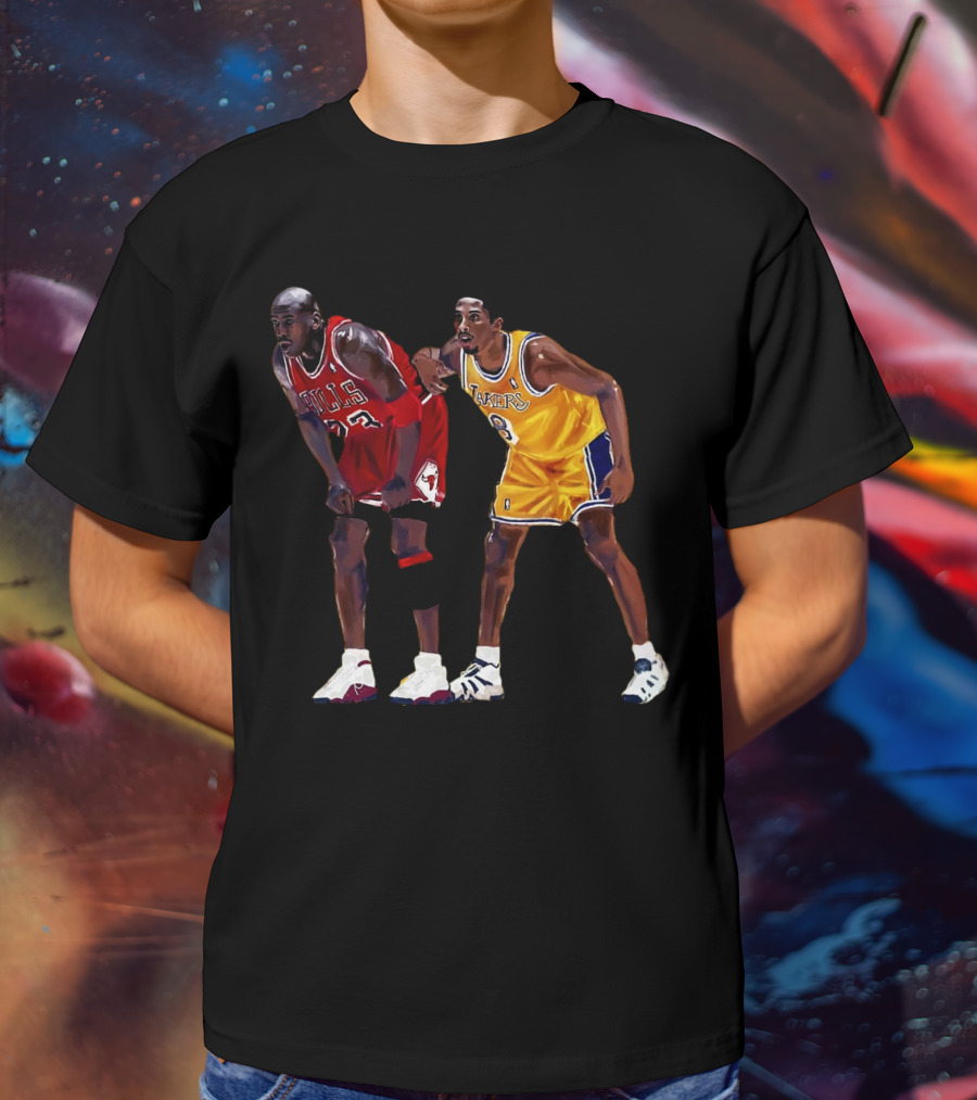 Bulls 23 Lakers 8 Iconic Basketball Legends T-Shirt