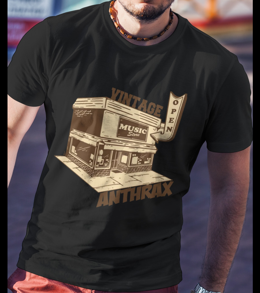 Vintage Music Store Open Anthrax T-Shirt