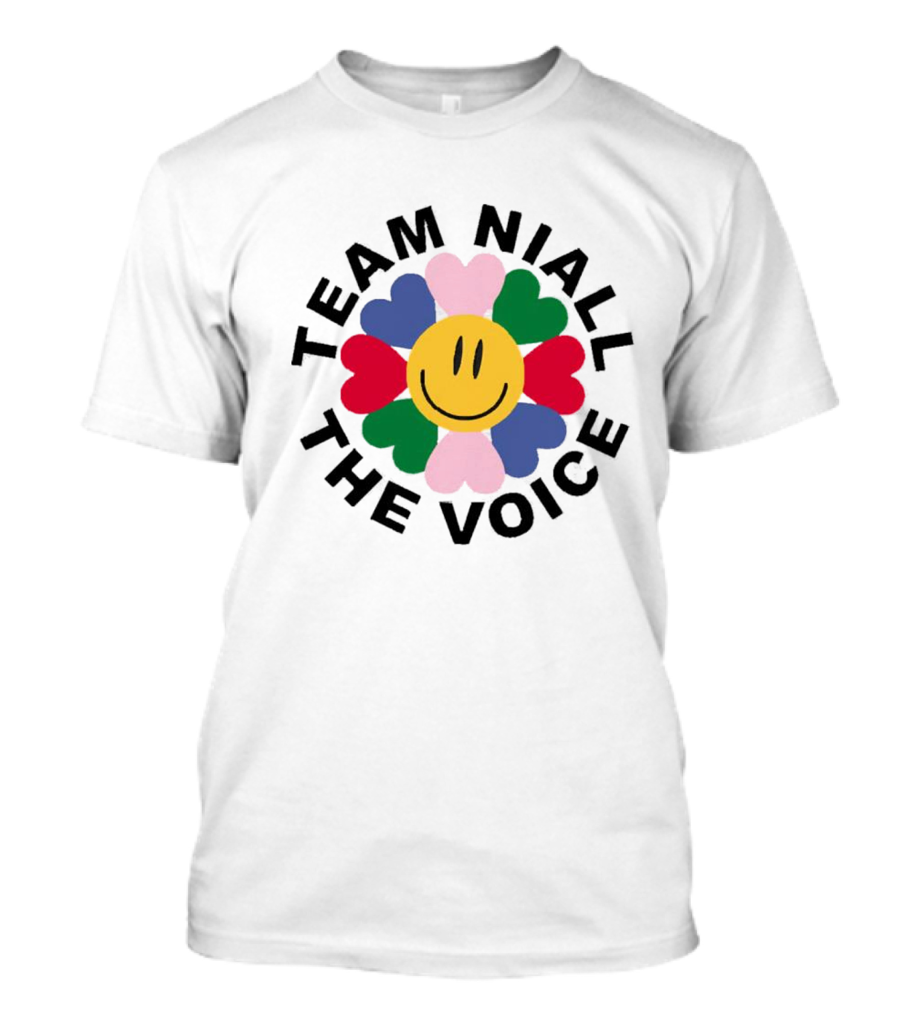 Team Niall The Voice Flower Smiley Heart T-Shirt