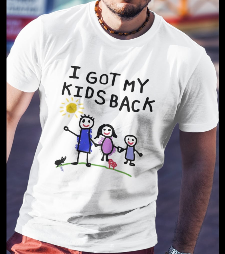 I Got My Kids Back Sun Family Drawing T-Shirt