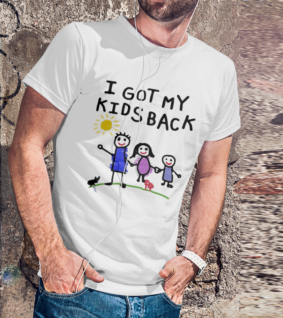 I Got My Kids Back Sun Family Drawing T-Shirt