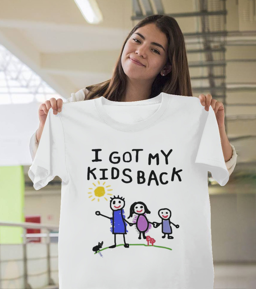 I Got My Kids Back Sun Family Drawing T-Shirt