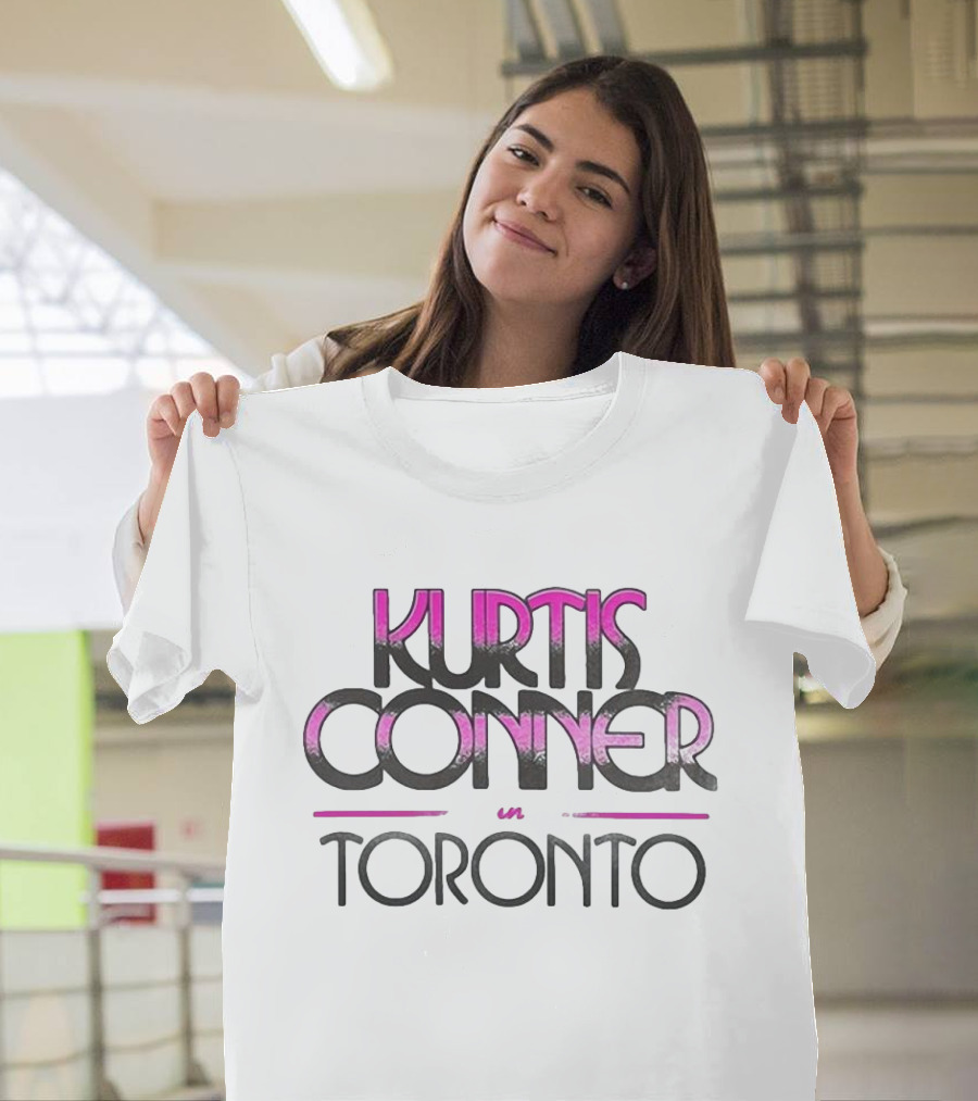 Kurtis Conner Toronto Pink And Grey Text T-Shirt