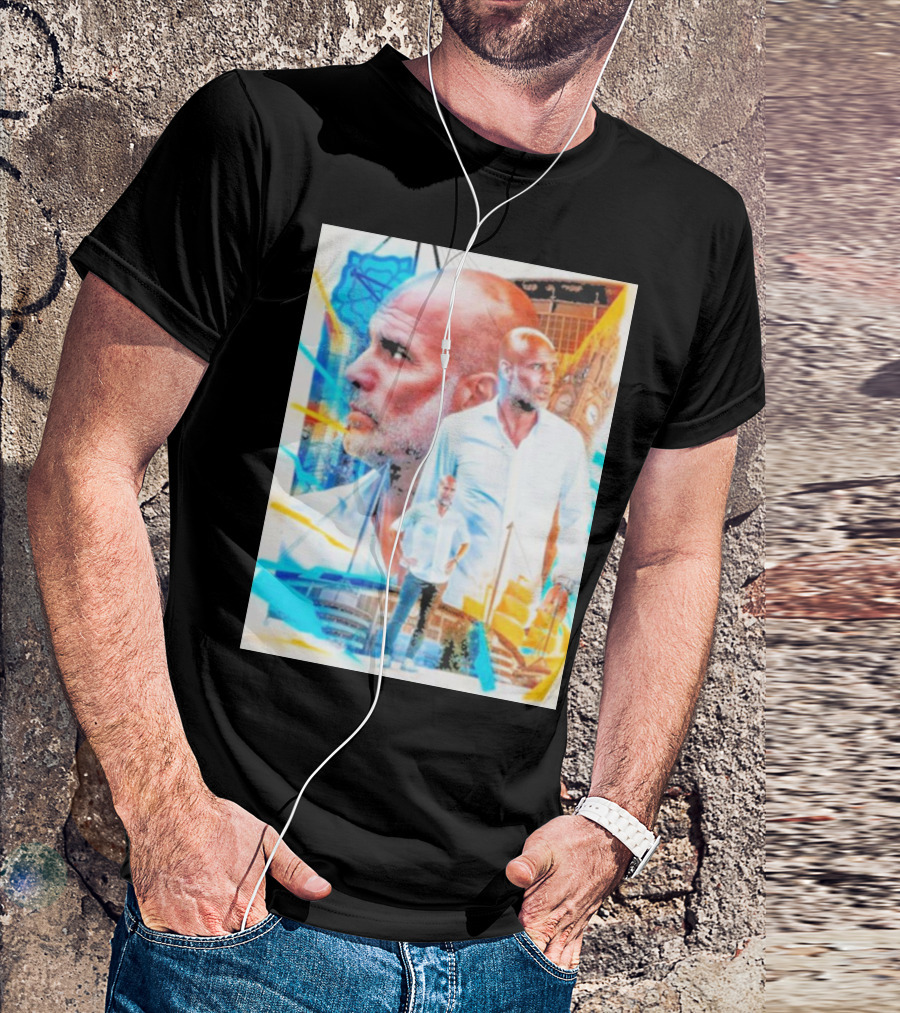 Josep Pep Guardiola New Football Bold Artful Portrait With Vibrant Urban Backdrop T-Shirt