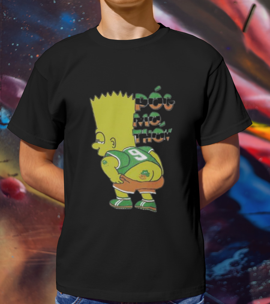 Simperson Bart Number 9 Pog Mo Thon St. Patrick's Irish Green T-Shirt
