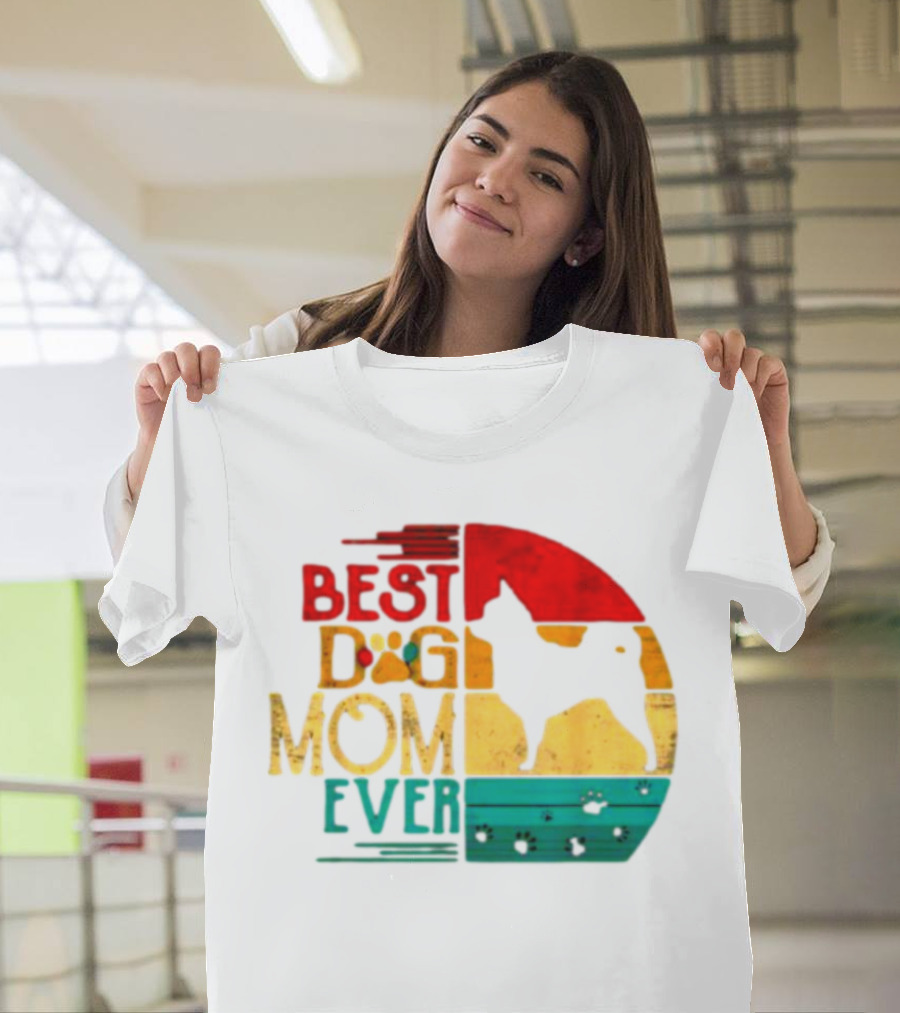 Best Dog Mom Ever Chihuahua Vintage Retro T-Shirt