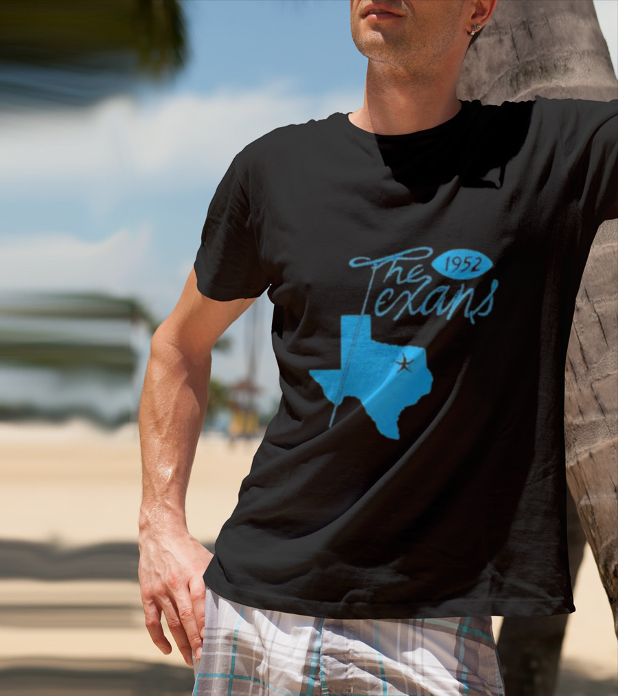 Dallas The Texans 1952 Texas Map Star T-Shirt