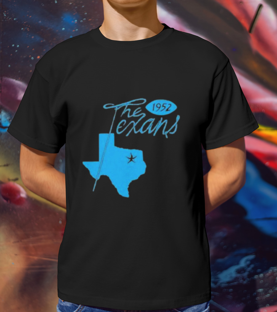 Dallas The Texans 1952 Texas Map Star T-Shirt