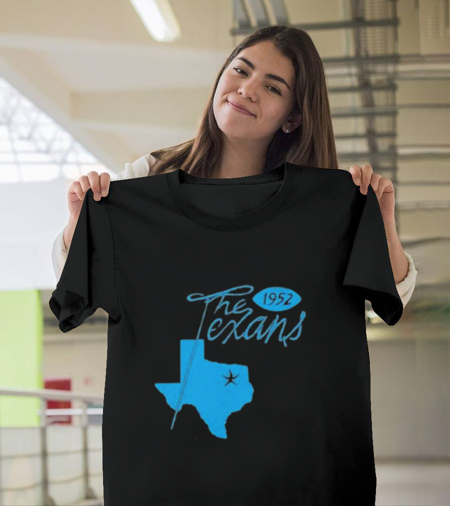 Dallas The Texans 1952 Texas Map Star T-Shirt
