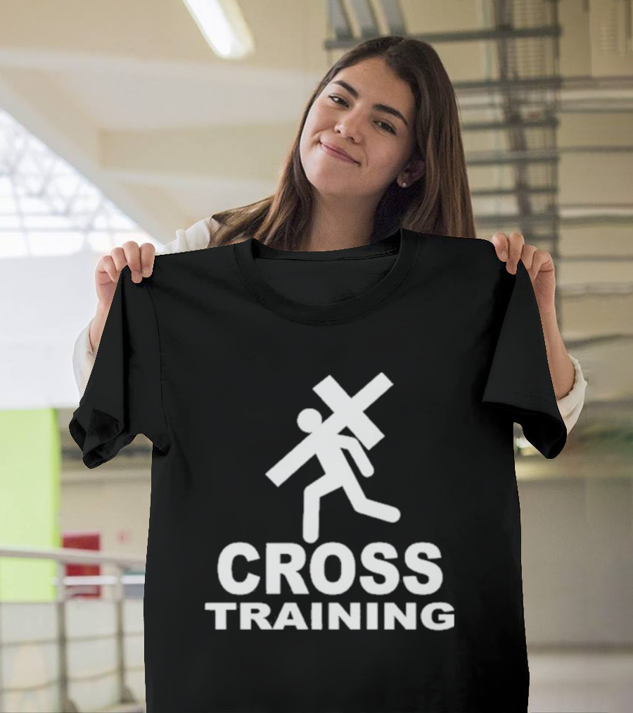 Giuseppe Barbaro Cross Training Christian Carrying Symbolic Cross T-Shirt