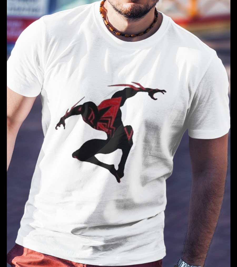 SharkRobot Synthetic Spider Variant Red And Black T-Shirt