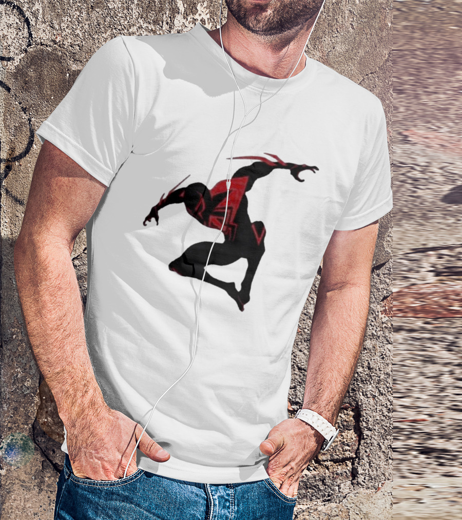 SharkRobot Synthetic Spider Variant Red And Black T-Shirt