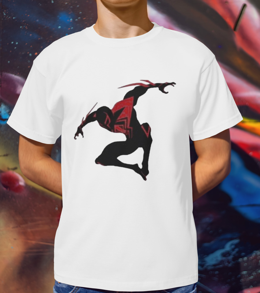 SharkRobot Synthetic Spider Variant Red And Black T-Shirt