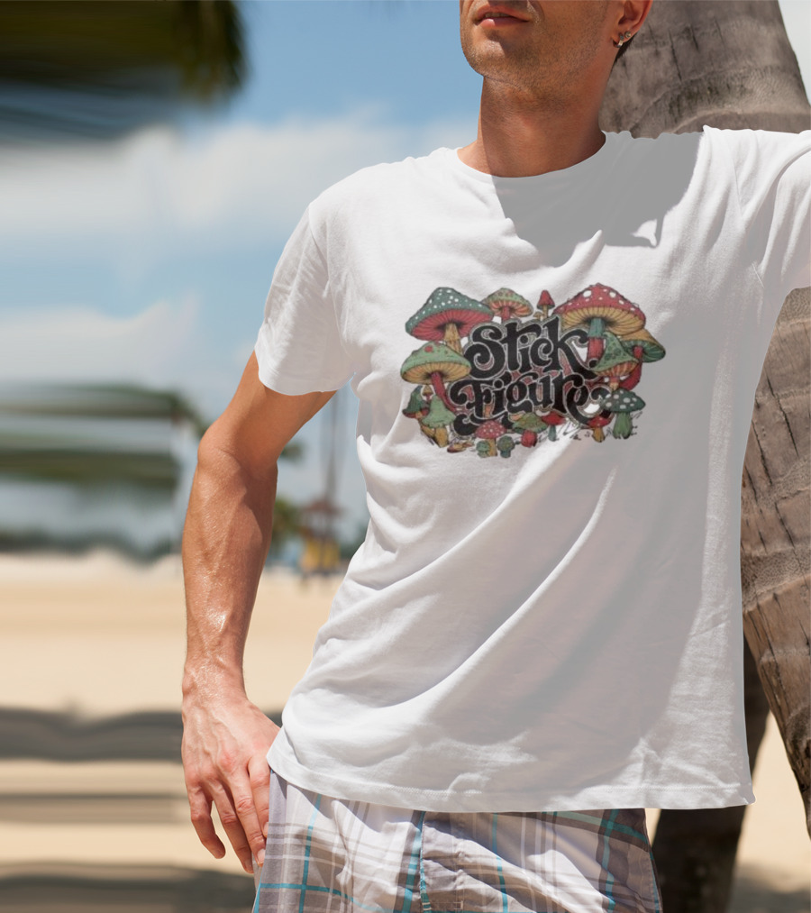 Stick Figure Psychedelic Mushroom T-Shirt
