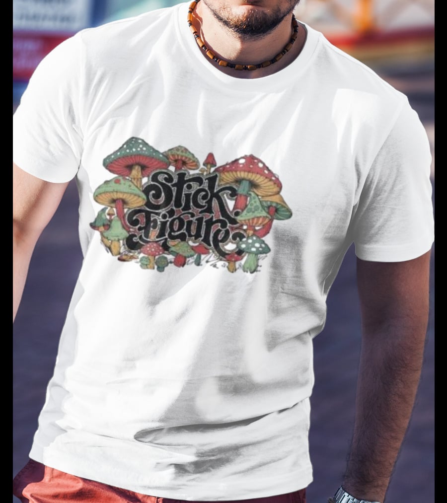 Stick Figure Psychedelic Mushroom T-Shirt