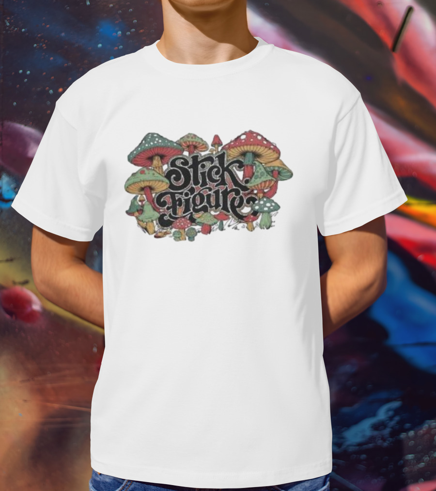 Stick Figure Psychedelic Mushroom T-Shirt