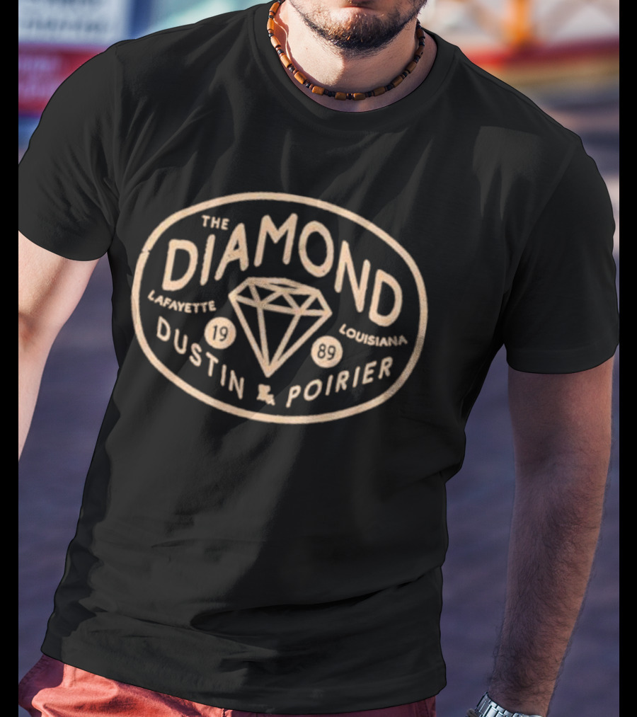 The Diamond Dustin Poirier Lafayette Louisiana 1989 Wordmark T-Shirt
