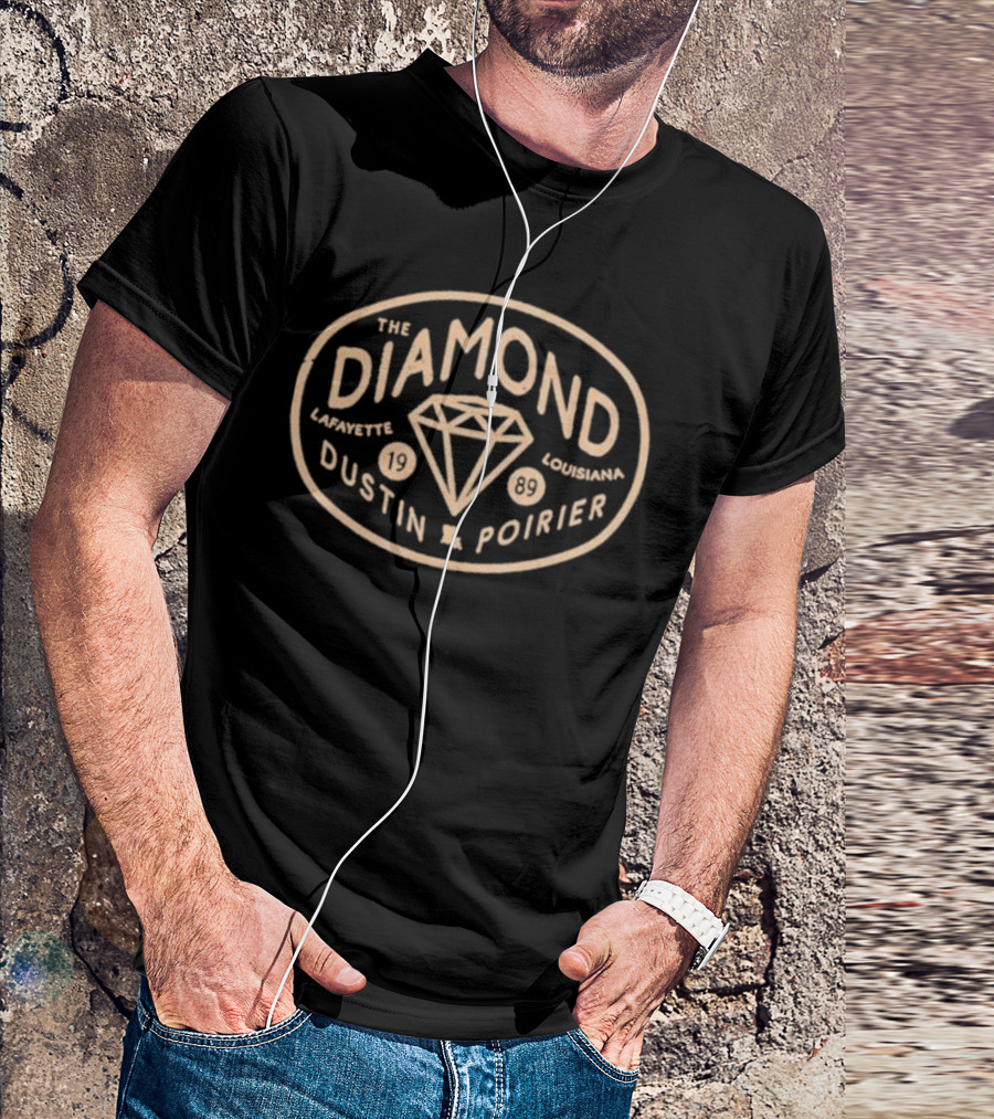 The Diamond Dustin Poirier Lafayette Louisiana 1989 Wordmark T-Shirt