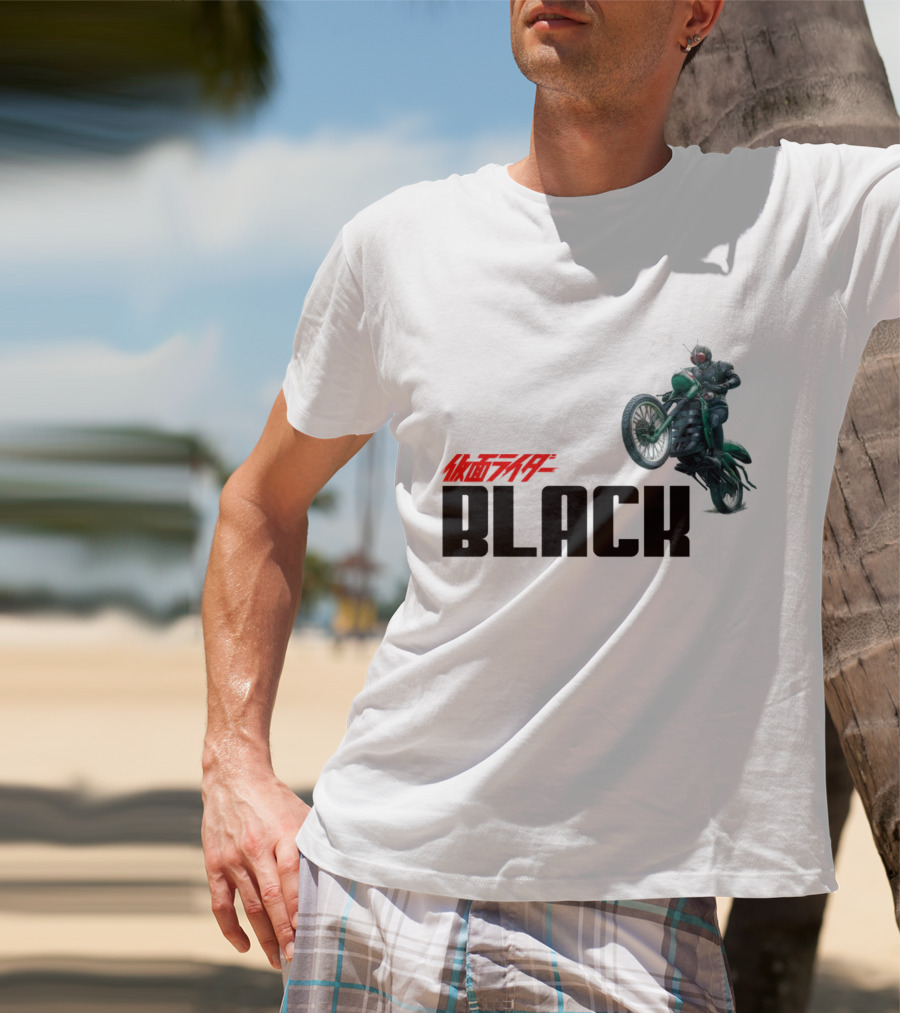 Kamen Rider Black Motorcycle Action Scene T-Shirt