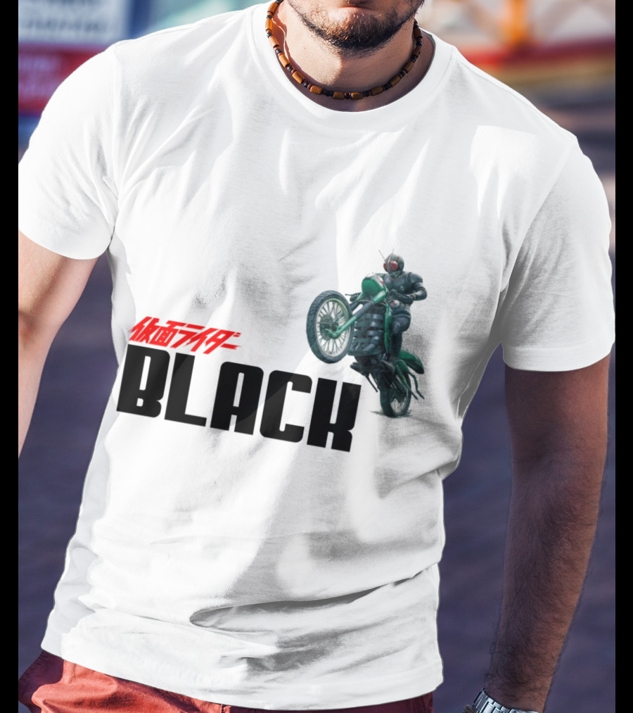 Kamen Rider Black Motorcycle Action Scene T-Shirt