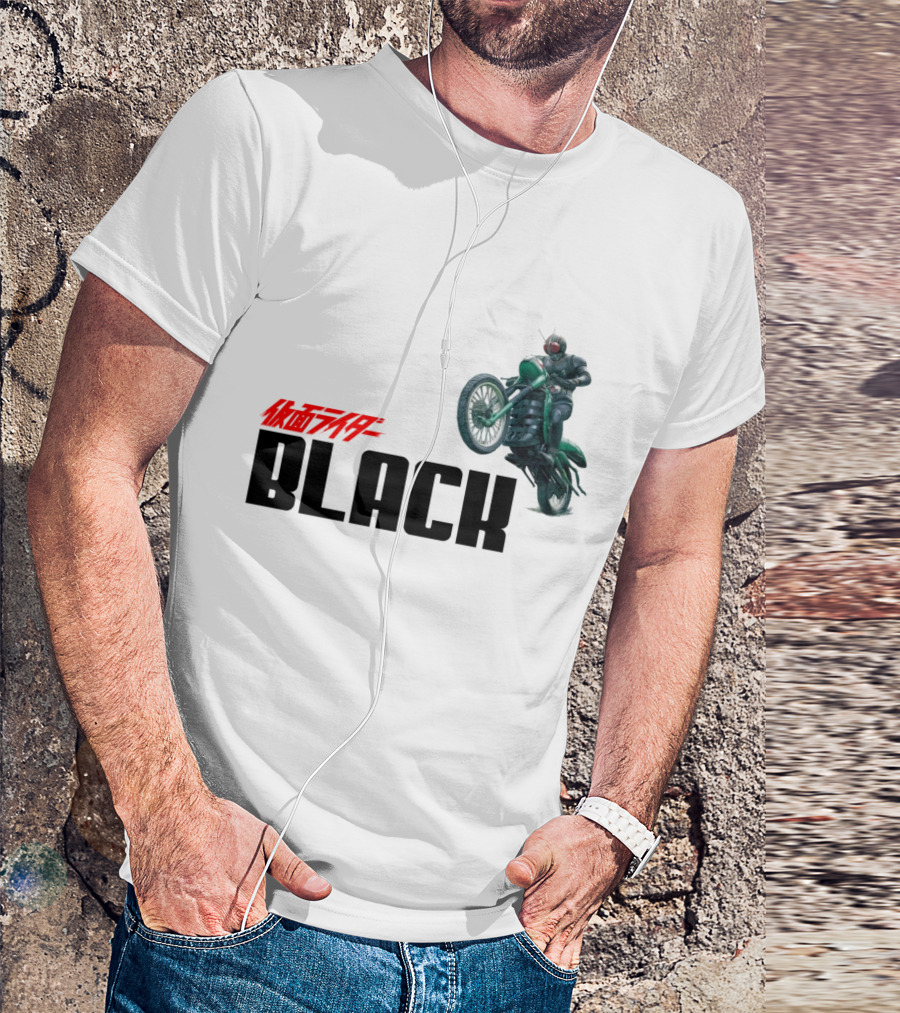 Kamen Rider Black Motorcycle Action Scene T-Shirt