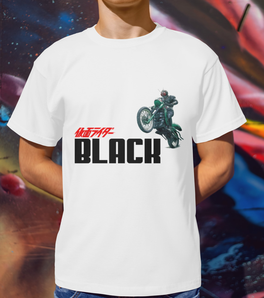 Kamen Rider Black Motorcycle Action Scene T-Shirt